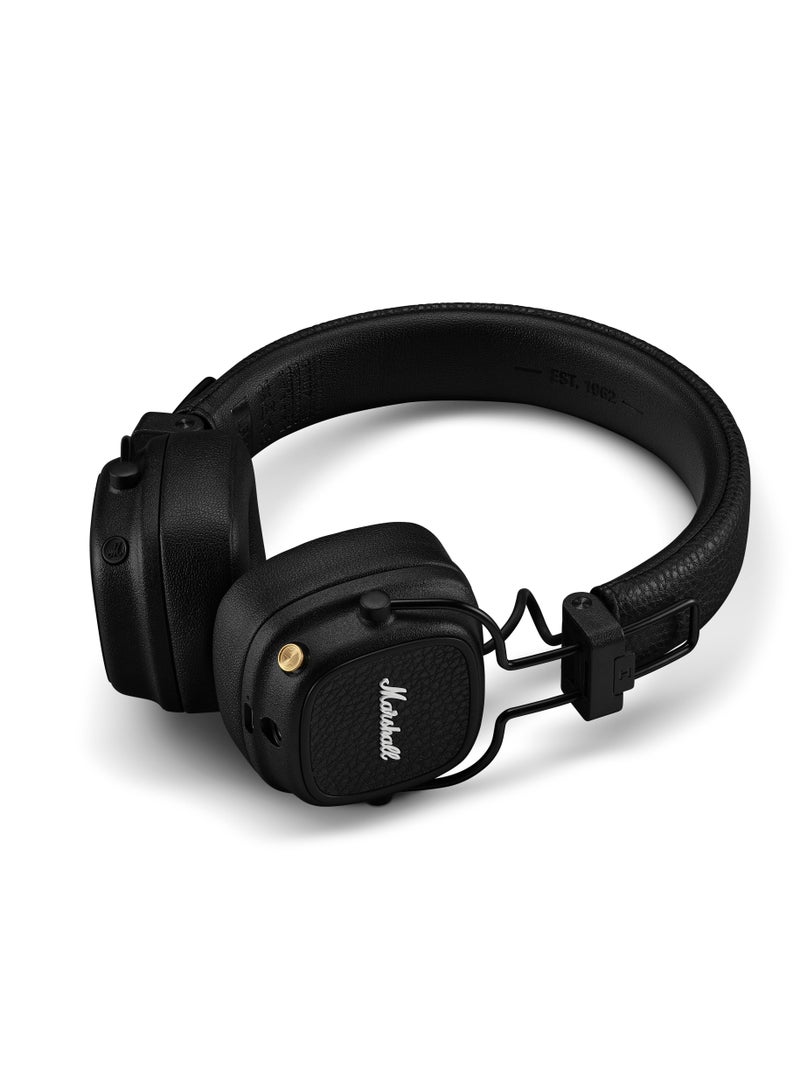Marshall Major V Bluetooth Headphones - Foldable Wireless Headphones Bluetooth With 100+ Hours Of Playtime Black - Image 2