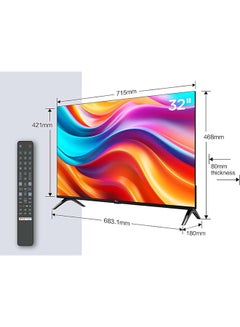 TCL 32 Inch FHD Smart Android TV, HDR 10, Dolby Audio, Micro Dimming, Metallic Bezel-less Design (2024 Model) 32S5400AF Black  - Image 3