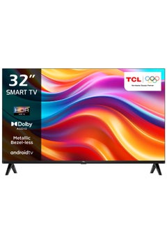 TCL 32 Inch FHD Smart Android TV, HDR 10, Dolby Audio, Micro Dimming, Metallic Bezel-less Design (2024 Model) 32S5400AF Black  - Image 1