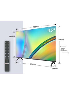 TCL 43 Inch FHD Smart Android TV, HDR 10, Dolby Audio, Micro Dimming, Metallic Bezel-less Design (2024 Model) 43S5400A Black  - Image 2
