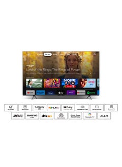 تلفزيون جوجل الذكي 75 بوصة 4K QLED Pro، HDR 10+، Dolby Vision Atmos، 120 هرتز VRR+120 هرتز DLG، ONKYO 2.1ch، تصميم نحيف وأحادي الجسم (موديل 2024) - pnsku/N70085429V/45/_/1726064074/7597976b-53a2-4e35-8bf1-8236469ae84a