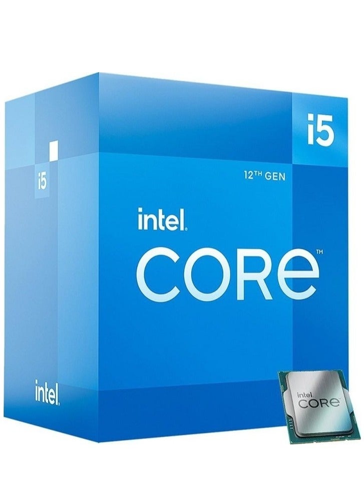 إنتل - معالج سطح المكتب Core i5-12400 من الجيل الثاني عشر Alder Lake، تردد أساسي 2.5 جيجا هرتز، 6 نوى، مقبس LGA 1700، طاقة أساسية 65 وات، Intel UHD Graphics 730، صندوق 12 خيط - Image 1