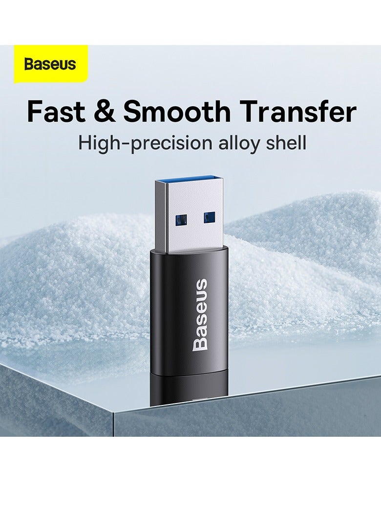 Baseus - USB C to USB Adapter USB 3.1 Female to USB C Converter Gen1 【10Gbps Data Transmission】 Type C Adapter Compatible with Samsung S24 Ultra/iPhone 15/ MacBook Pro/iPad Pro/Laptops/Huawei/Xiaomi and More Black - Image 1