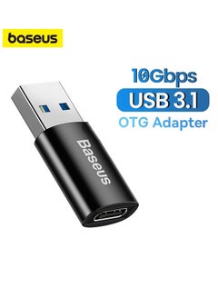 USB C to USB Adapter USB 3.1 Female to USB C Converter Gen1 【10Gbps Data Transmission】 Type C Adapter Compatible with Samsung S24 Ultra/iPhone 15/ MacBook Pro/iPad Pro/Laptops/Huawei/Xiaomi and More Black