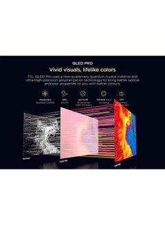 TCL 98 Inch 4K QLED Pro Smart Google TV, HDR 10+, Dolby Vision Atmos, 144Hz VRR+240Hz DLG, ONKYO 2.1ch, Slim & Uni-body Design (2024 Model) 98C655 Black 98C655 Black  - Image 5