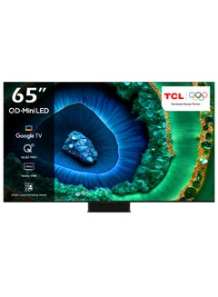 TCL Television 65 Inch Smart TV 4K QD-Mini LED HDR Google TV, 3300nits, ONKYO 2.2.2ch, 144Hz VRR+240Hz DLG, Imax Enhanced, Ultra-slim Design - 1 Year Warranty (2024 Model) 65C855 Black 65C855 Black  - Image 1