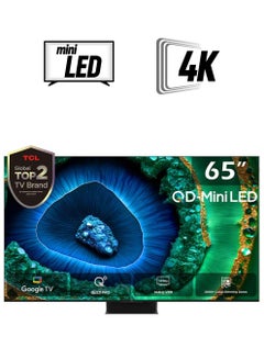 TCL Television 65 Inch Smart TV 4K QD-Mini LED HDR Google TV, 3300nits, ONKYO 2.2.2ch, 144Hz VRR+240Hz DLG, Imax Enhanced, Ultra-slim Design - 1 Year Warranty (2024 Model) 65C855 Black 65C855 Black  - Image 1