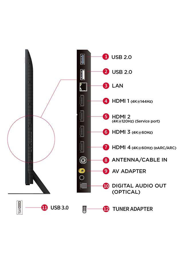 TCL - Television 75 Inch Smart TV 4K QD-Mini LED HDR Google TV, 3500nits, ONKYO 2.2.2ch, 144Hz VRR+240Hz DLG, Imax Enhanced, Ultra-slim Design - 1 Year Warranty (2024 Model) 75C855 Black 75C855 Black - Image 1