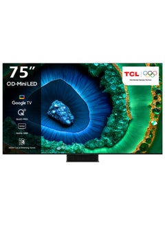 TCL Television 75 Inch Smart TV 4K QD-Mini LED HDR Google TV, 3500nits, ONKYO 2.2.2ch, 144Hz VRR+240Hz DLG, Imax Enhanced, Ultra-slim Design - 1 Year Warranty (2024 Model) 75C855 Black 75C855 Black  - Image 1