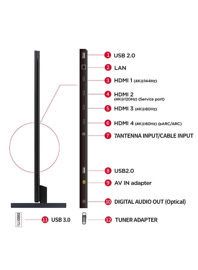 TCL - Television 98 Inch Smart TV 4K QD-Mini LED HDR  Google TV, 3500nits, ONKYO 2.2.2ch, 144Hz VRR+240Hz DLG, Imax Enhanced, Ultra-slim Design - 1 Year Warranty (2024 Model) 98C855 Black - Image 1