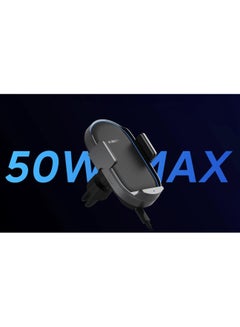 Xiaomi 50W Wireless Car Charger | Integrated Cooling And Lighting | Supports Fast Charging-Max 50 W Output Black  - Image 5