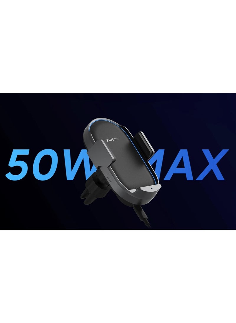Xiaomi 50W Wireless Car Charger | Integrated Cooling And Lighting | Supports Fast Charging-Max 50 W Output Black  - Image 5