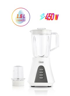 جانو خلاط كهربائي مع مطحنة بسرعتين ومفتاح تحكم 1.5 L 450 W JN06005  - Image 1