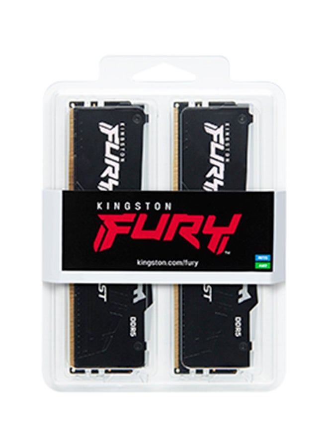 Kingston Kingston Fury Beast 64GB (2x32 GB Kit) DDR5 Desktop Memory, 6400MT/s, CL32 DIMM Cas Latency, Intel XMP 3.0, Infrared Sync Technology, Overclocking Stability, Black | KF564C32BBAK2-64  - Image 3