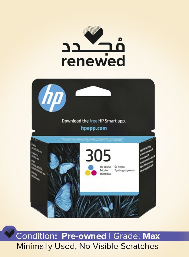 HP Renewed - 305 Tri-Color Original Ink Cartridge Multicolour - Image 1