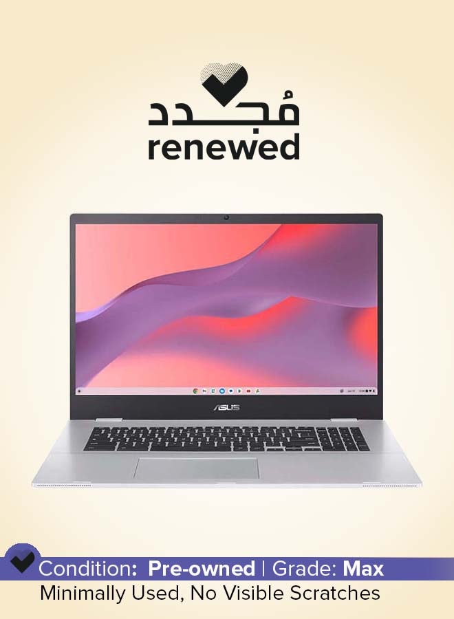 ASUS Renewed - Chromebook With 17.3-Inch Display,Celeron N4500 Processor/Quad Core/4GB RAM/64GB EMMC/Intel UHD Graphics 630/Chrome OS English Transparent Silver  - Image 1