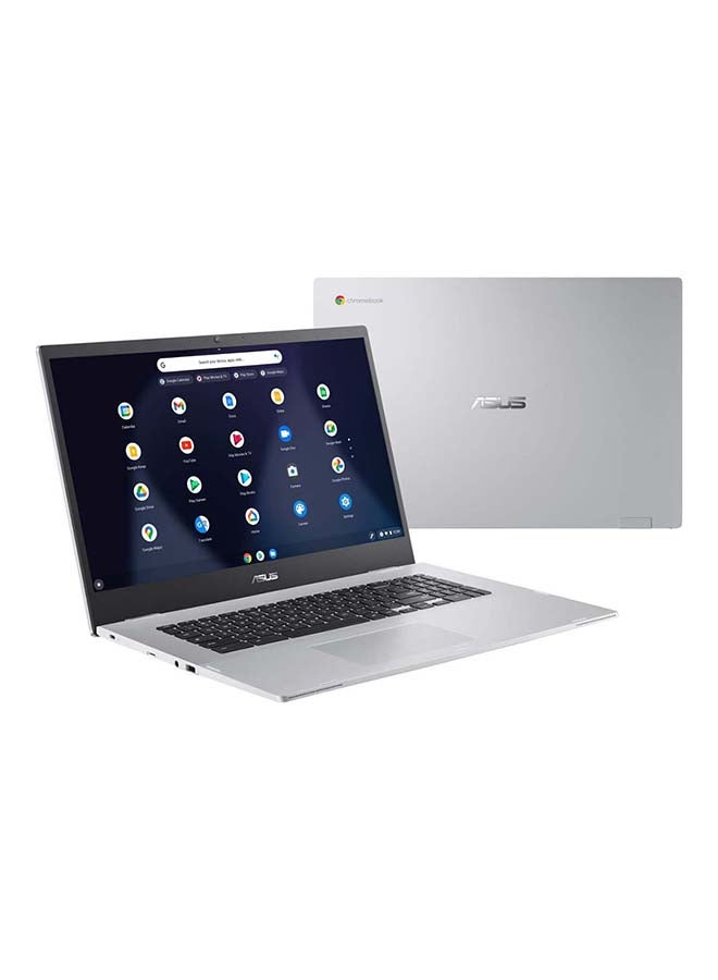 Renewed - Chromebook With 17.3-Inch Display,Celeron N4500 Processor/Quad Core/4GB RAM/64GB EMMC/Intel UHD Graphics 630/Chrome OS English Transparent Silver