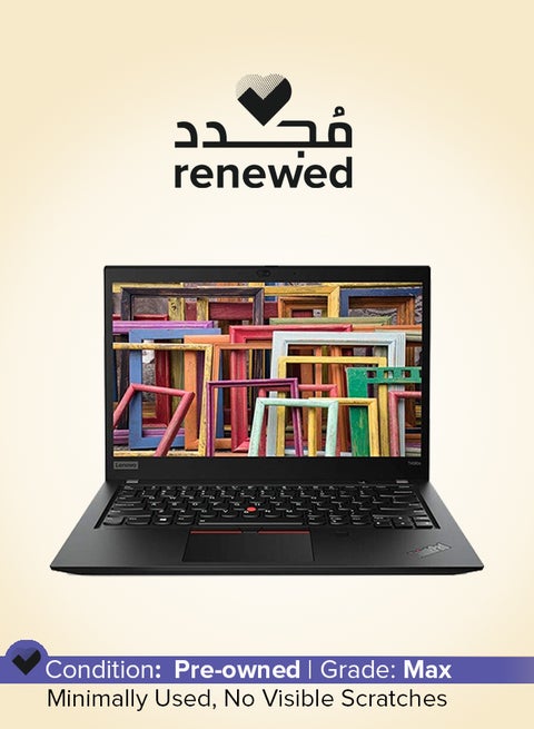 Renewed - ThinkPad T490s Laptop With 14-Inch Display,Intel(R)-Core(TM)-i7/Quad Core/8th Gen/16GB RAM/512GB SSD/Windows 10 Pro English Black