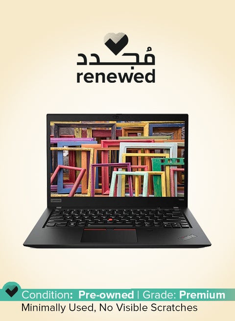 Renewed - ThinkPad T490s Laptop With 14-Inch Display,Intel(R)-Core(TM)-i7/Quad Core/8th Gen/16GB RAM/512GB SSD/Windows 10 Pro English Black