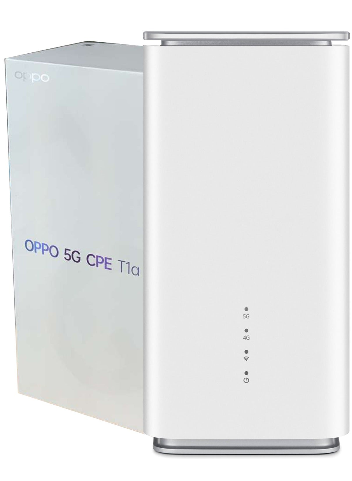 OPPO Ctc03 5G CPE T1a(CTC03)  Router With SIM Slot LTE Cat20 WiFi Hotspot Wi-Fi 6 AX1800, Up To 4.07Gbps, 4X4 MIMO, Connect Up To 32 Devices, Unlocked White 