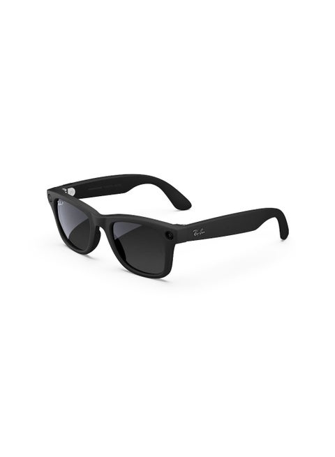 RAY-BAN Wayfarer (Gen 1) Matte Black Frame Gradient Graphite Lens Standard High Bridge Polar Gradient Graphite