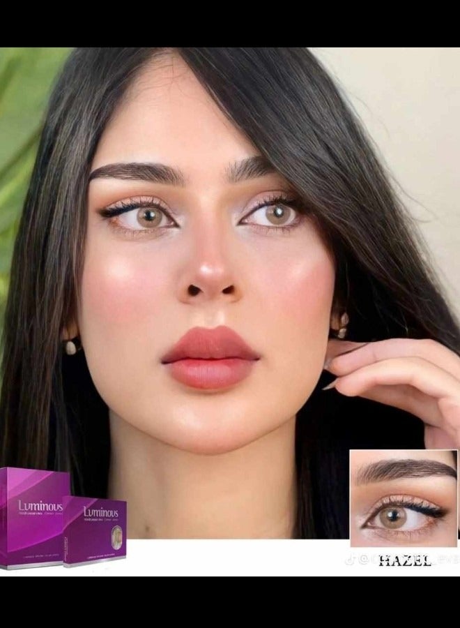 لومينوس عدسات هزل لون عسلي فاتح من ماركة لومينوس مريحه مكبره تسمح بنفاذ الأوكسجين  - Image 3