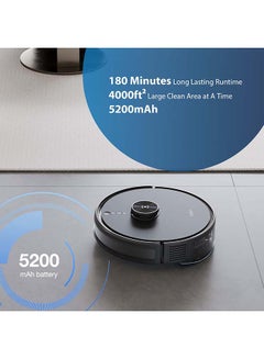 ecovacs Deebot Y1 Pro Plus Wet and Dry Robot Vacuum Cleaner and Mop with Auto Empty Station, Powerful 6500Pa Suction, LIDAR and Obstacle Avoidance with Run Time of 5 hours in one single charge 35 W 6943757619412 Black  - Image 4