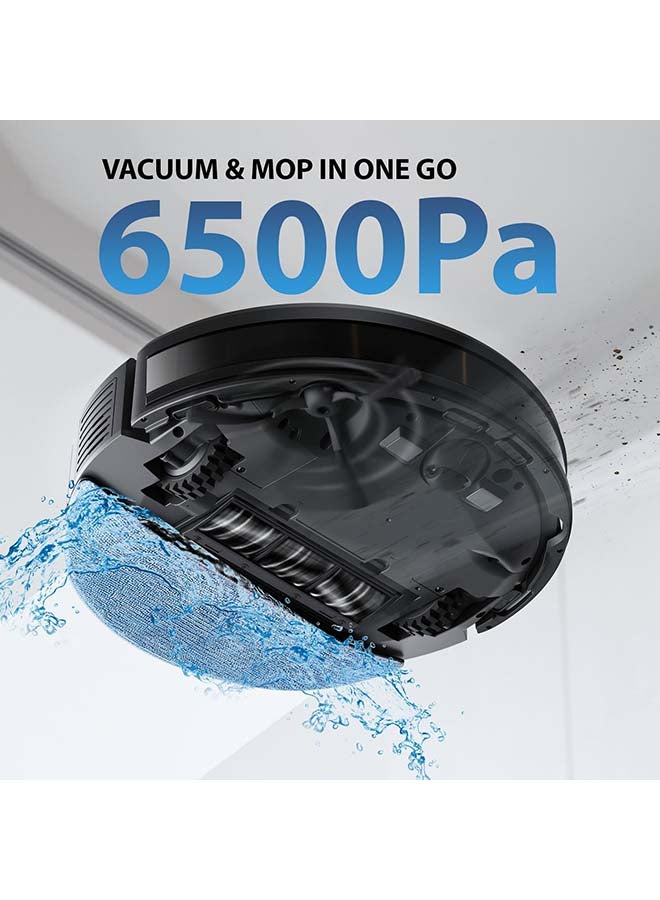 ecovacs Deebot Y1 Pro Plus Wet and Dry Robot Vacuum Cleaner and Mop with Auto Empty Station, Powerful 6500Pa Suction, LIDAR and Obstacle Avoidance with Run Time of 5 hours in one single charge 35 W Deebot Y1 Pro Plus Black - Image 2