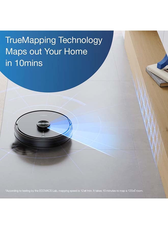 ecovacs - Deebot Y1 Pro Wet and Dry Robot Vacuum Cleaner and Mop, Powerful 6500Pa Suction, LIDAR and Obstacle Avoidance with Run Time of 5 hours in one single charge 35 W 6943757619405 Black - Image 1