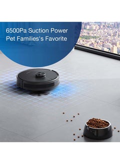 ecovacs Deebot Y1 Pro Wet and Dry Robot Vacuum Cleaner and Mop, Powerful 6500Pa Suction, LIDAR and Obstacle Avoidance with Run Time of 5 hours in one single charge 35 W 6943757619405 Black  - Image 2