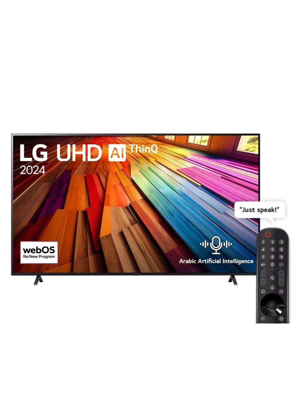 LG 65 Inch 4K UHD Smart LED TV with Built in Receiver - 65UT80006LA 65UT80006LA Black