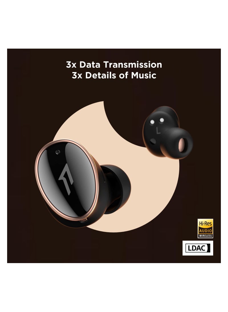 1MORE - EH902 EVO True Wireless Earbuds AI Enhanced Calls With Audiophile Headphones Active Noise Cancelling Adaptive ANC Dual Driver Bluetooth 5.2 - Black - Image 1