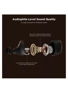 1MORE EH902 EVO True Wireless Earbuds AI Enhanced Calls With Audiophile Headphones Active Noise Cancelling Adaptive ANC Dual Driver Bluetooth 5.2 - Black  - Image 2