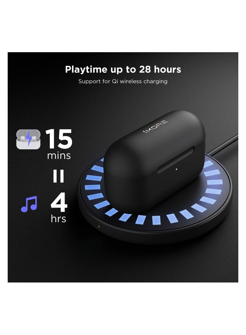 1MORE - EH902 EVO True Wireless Earbuds AI Enhanced Calls With Audiophile Headphones Active Noise Cancelling Adaptive ANC Dual Driver Bluetooth 5.2 - Black - Image 1