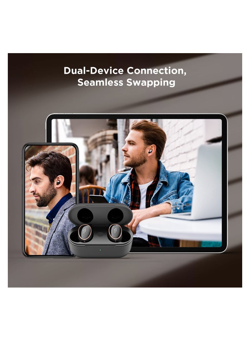 1MORE - EH902 EVO True Wireless Earbuds AI Enhanced Calls With Audiophile Headphones Active Noise Cancelling Adaptive ANC Dual Driver Bluetooth 5.2 - Black - Image 1