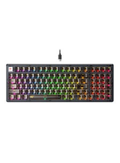 Gaming Keyboard Wired Gaming Keyboard RGB Backlit LED with Multimedia Keys Number Pad 90 Keys USB Desktop Computer Windows Keyboard