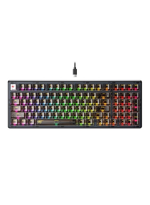 Gaming Keyboard Wired Gaming Keyboard RGB Backlit LED with Multimedia Keys Number Pad 90 Keys USB Desktop Computer Windows Keyboard