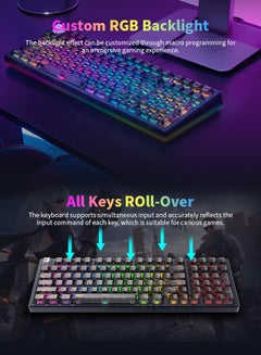 havit Gaming Keyboard Wired Gaming Keyboard RGB Backlit LED with Multimedia Keys Number Pad 90 Keys USB Desktop Computer Windows Keyboard  - Image 3