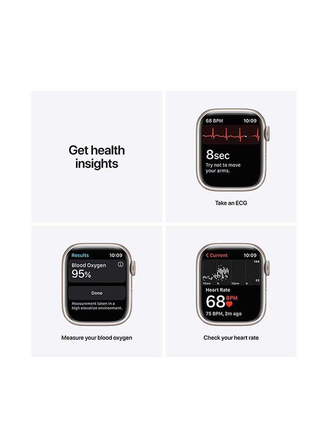Apple - Renewed - Watch Series 7 GPS 45mm Aluminium Case With Sport Band Starlight - Image 1