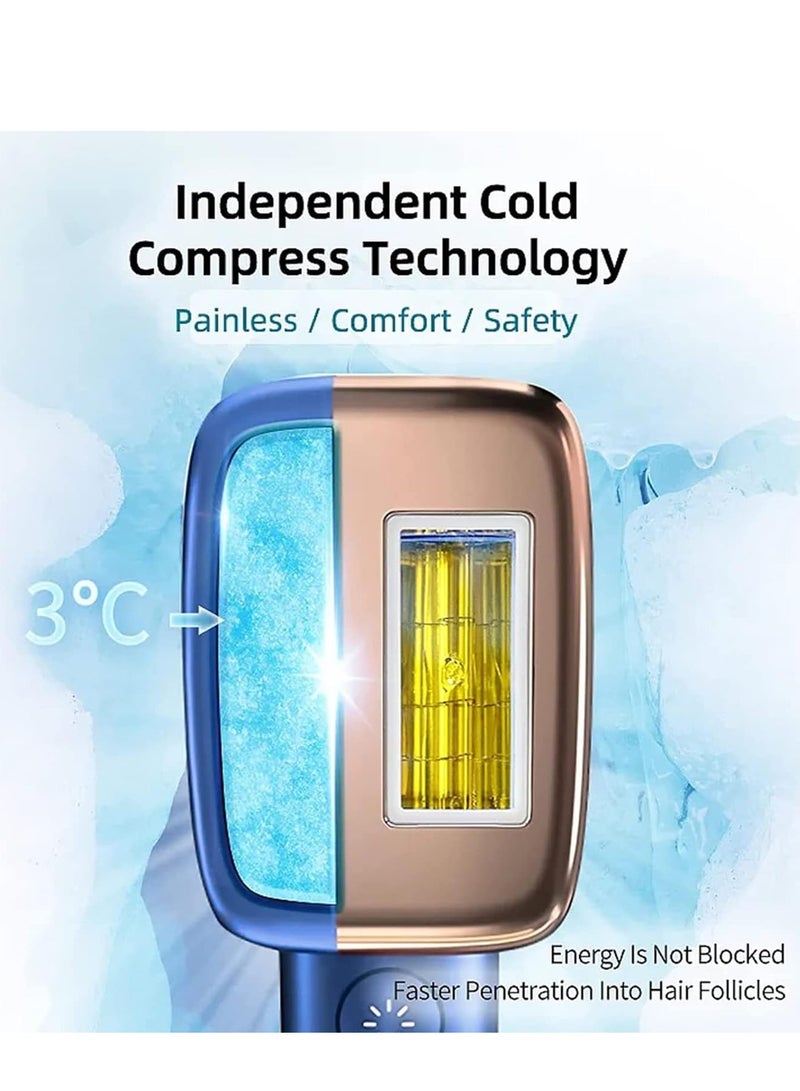 MLAY T14 IPL Ice Compress Hair Removal Device With Bikini Lense And Gifts Dark Blue - Image 2