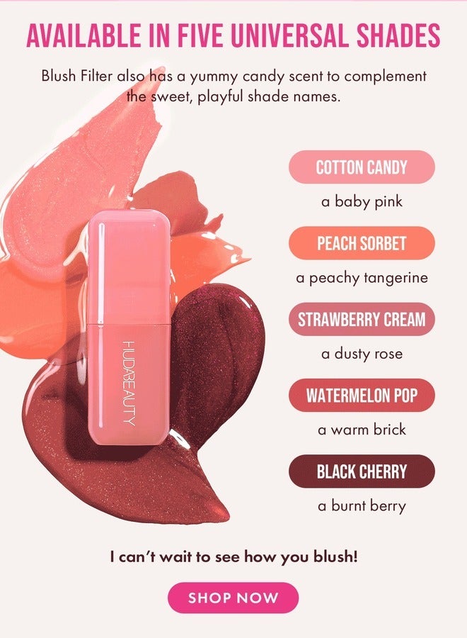 HUDA BEAUTY - Blush Filter - Liquid Blush 4.5 ml Peach Sorbet - Image 1