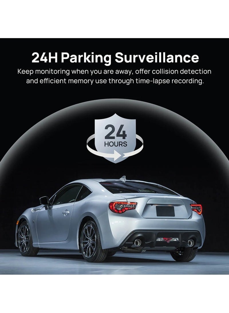 70mai Dual Channel Dash Cam Set A510-1, STARVIS 2 IMX675 Sensor, ADAS, Built-in GPS Logger, Route Recorder, MaiColor Vivid+ with Night Owl Vision, App Playback & Share, Optional Parking Monitoring-Black  - Image 5