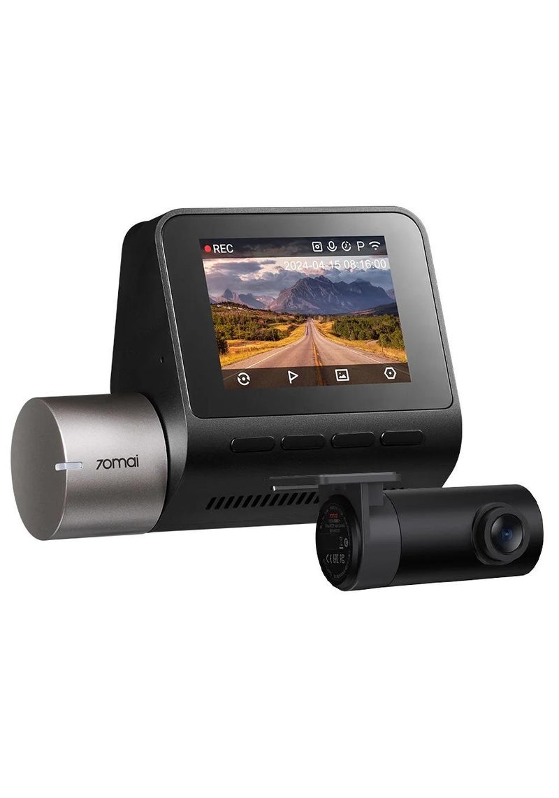 70 ماي مجموعة كاميرا داش كام مزدوجة القناة A510-1، مستشعر STARVIS 2 IMX675، ADAS، مسجل GPS مدمج، مسجل الطريق، MaiColor Vivid+ مع رؤية ليلية البومة، تشغيل التطبيق ومشاركته، مراقبة اختيارية لوقوف السيارات - أسود - Image 1