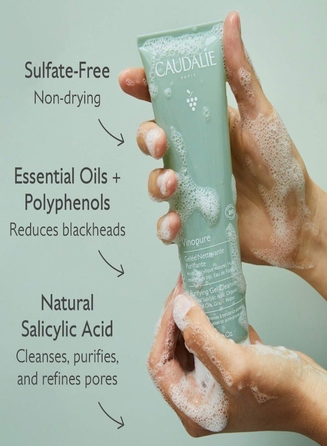 CAUDALIE Vinopure Pore Purifying Gel Cleanser Grey 150ml  - Image 5