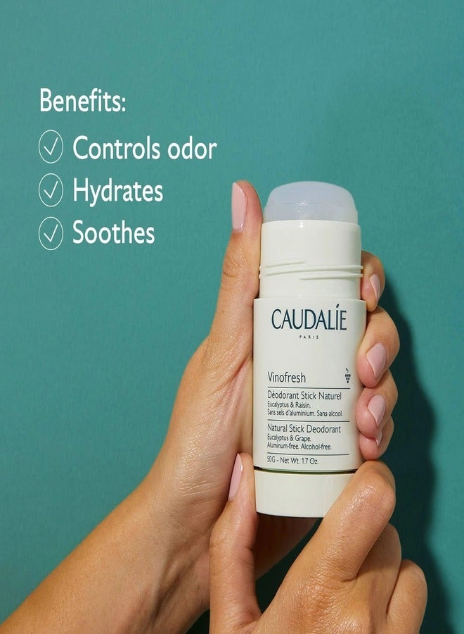 CAUDALIE - Vinofresh Natural Stick Deodorant 50 Grams White - Image 1