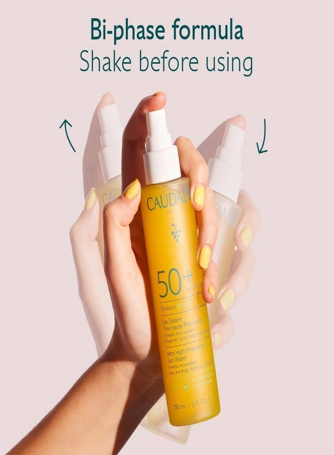 CAUDALIE Vinosun Protect Very High Protection Sun Water SPF50+ Transparent 150ml  - Image 4