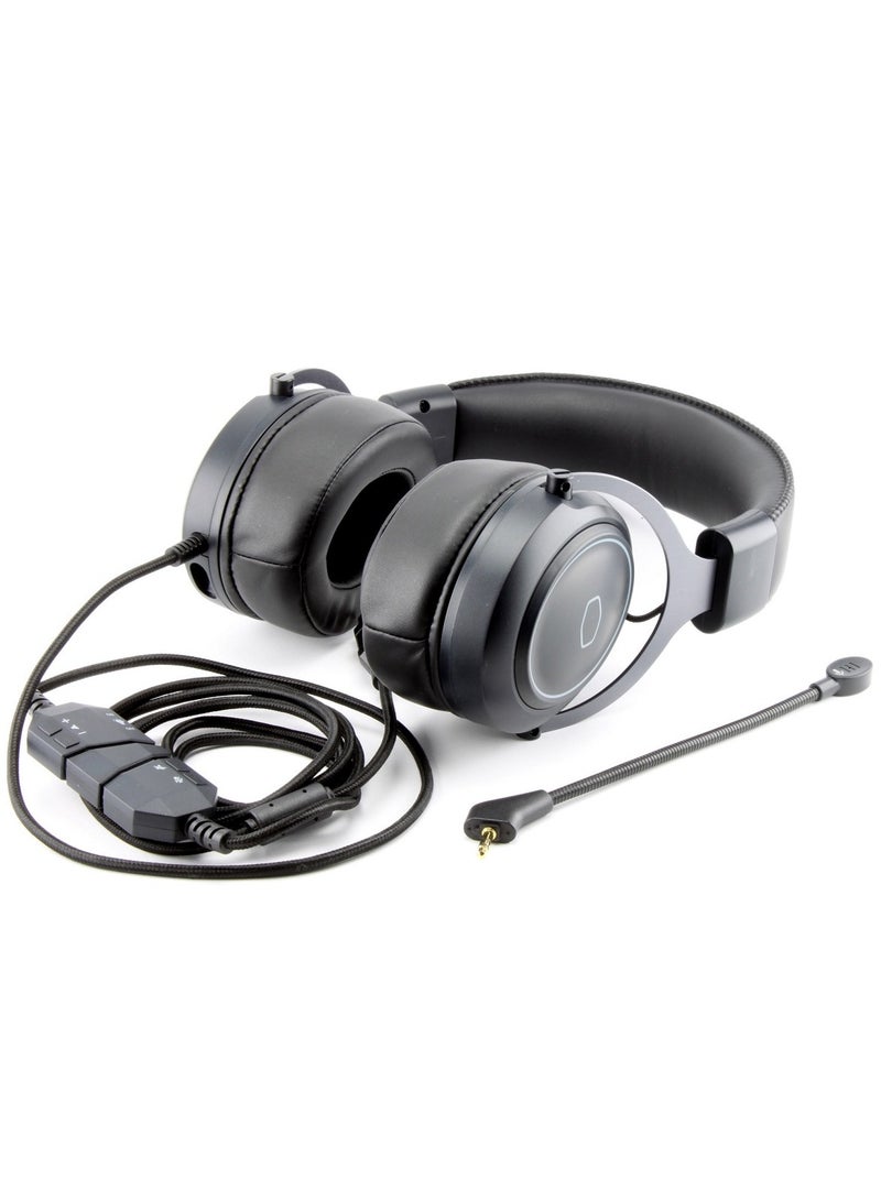 COOLER MASTER - CH331 RGB USB 7.1 Virtual Surround Sound Gaming Headset – Detachable Noise-Cancelling Mic – Premium Comfort – Braided Tangle-Free Cable – Ergonomic 3D Ear Pads - Image 1