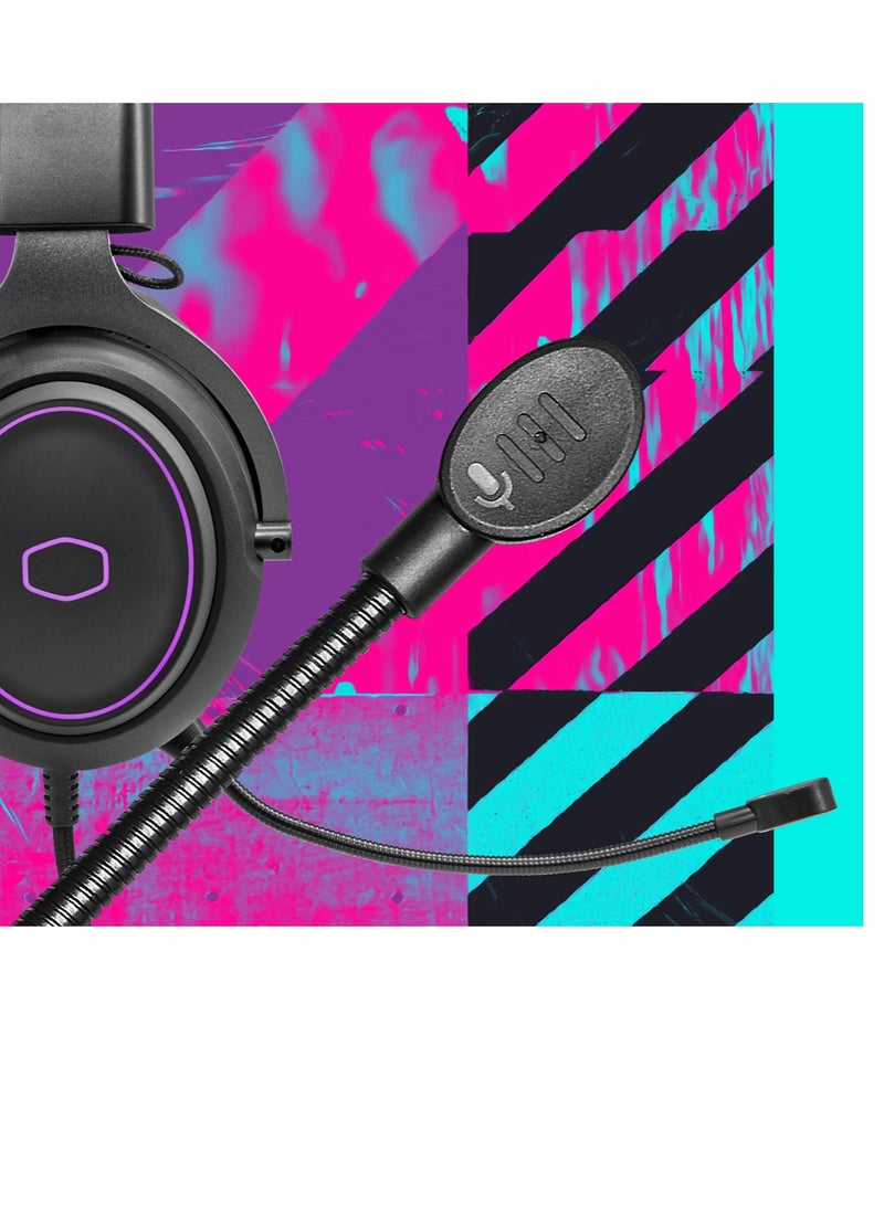 COOLER MASTER - CH331 RGB USB 7.1 Virtual Surround Sound Gaming Headset – Detachable Noise-Cancelling Mic – Premium Comfort – Braided Tangle-Free Cable – Ergonomic 3D Ear Pads - Image 1