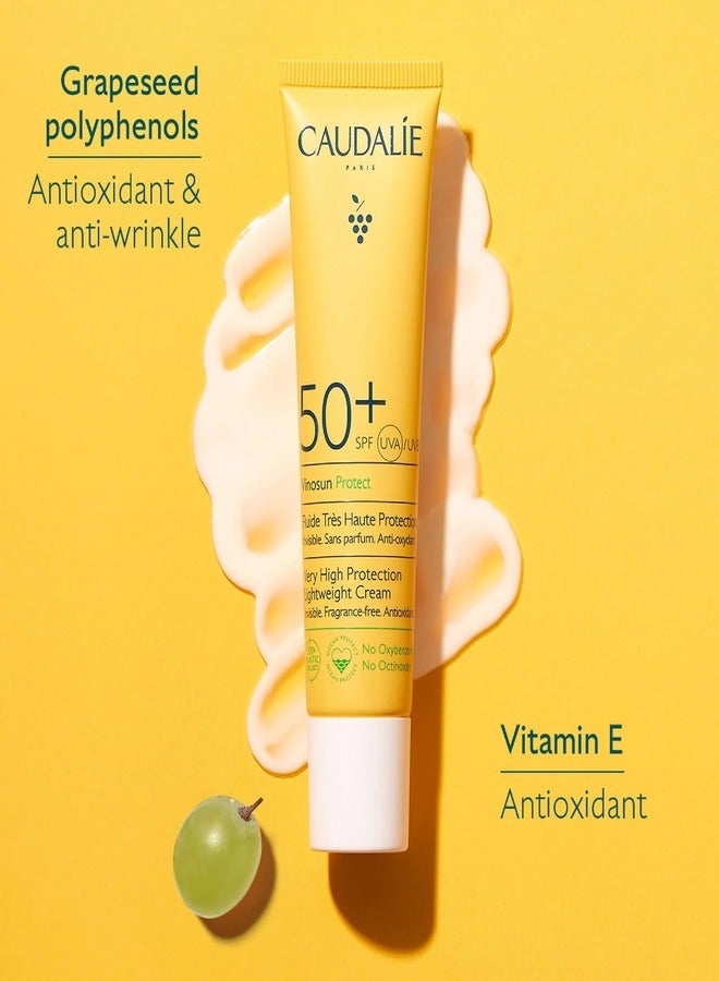 CAUDALIE Vinosun Protect Very High Protection Lightweight Cream SPF50+ Yellow 40ml  - Image 4