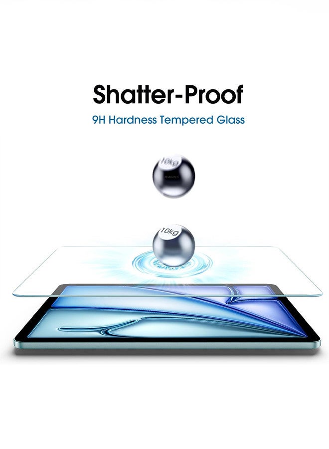 MARGOUN for iPad Air 2024 Premium Screen Protector Tempered Glass 11 inch Clear - Image 5